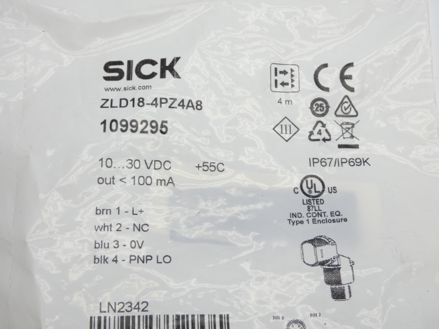 SICK ZLD18-4PZ4A8 1099295 10-30VDC NSMP