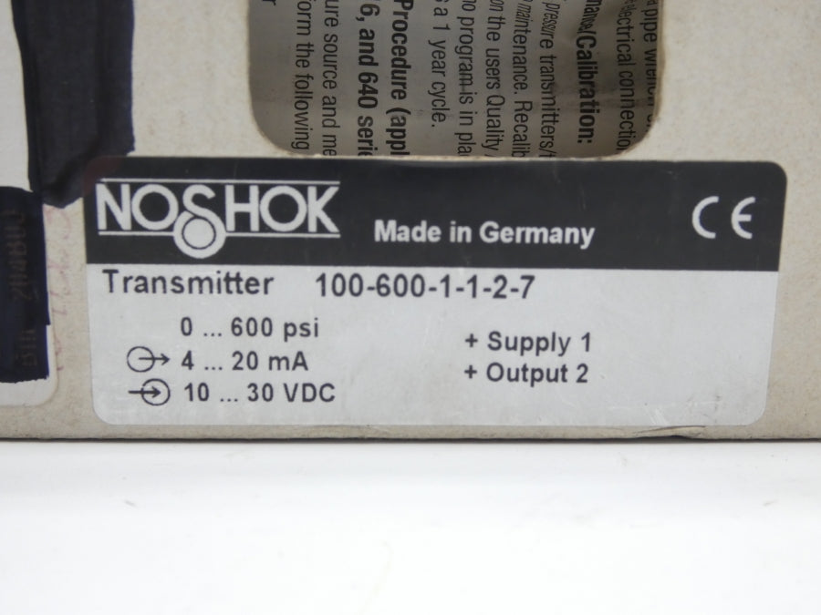 NOSHOK 100-600-1-1-2-7 10-30VDC 0-600PSI NSMP