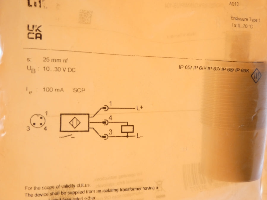 IFM EFECTOR IIK3025-BPKG/AM/P/US-104 IIT246 10-30VDC NSMP