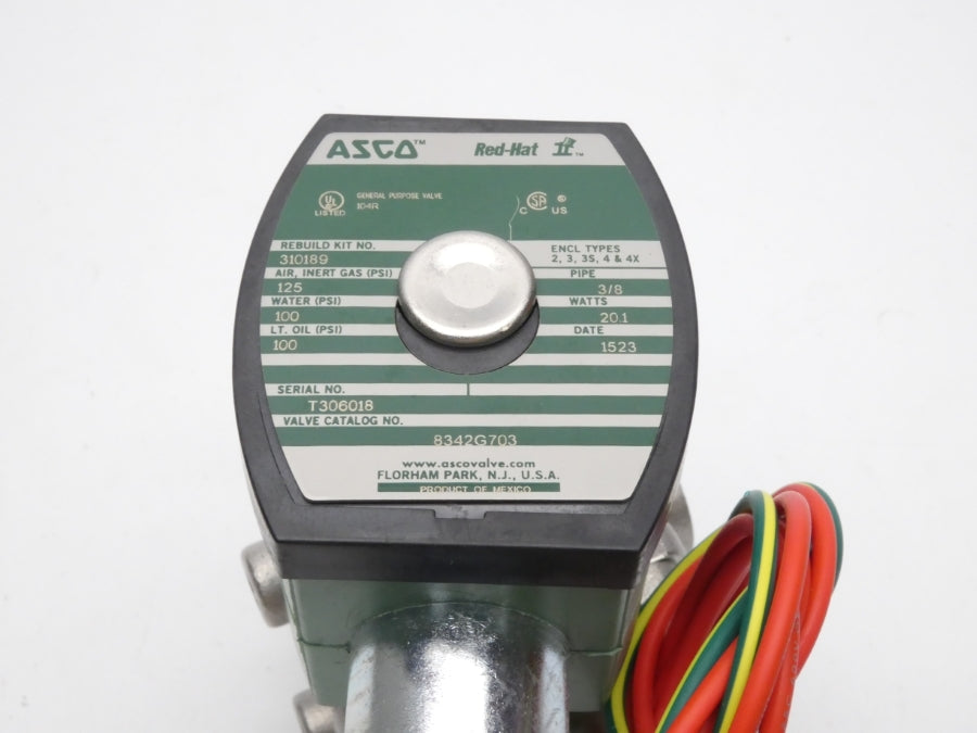 ASCO 8342G703 120V 100-125PSI 3/8" NSMP