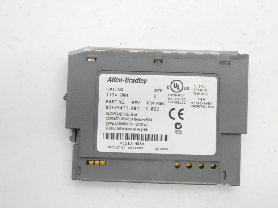 ALLEN BRADLEY 1734-OW4 SER. C F/W 3.022 REV. A01 120/240VAC 2A NSMP