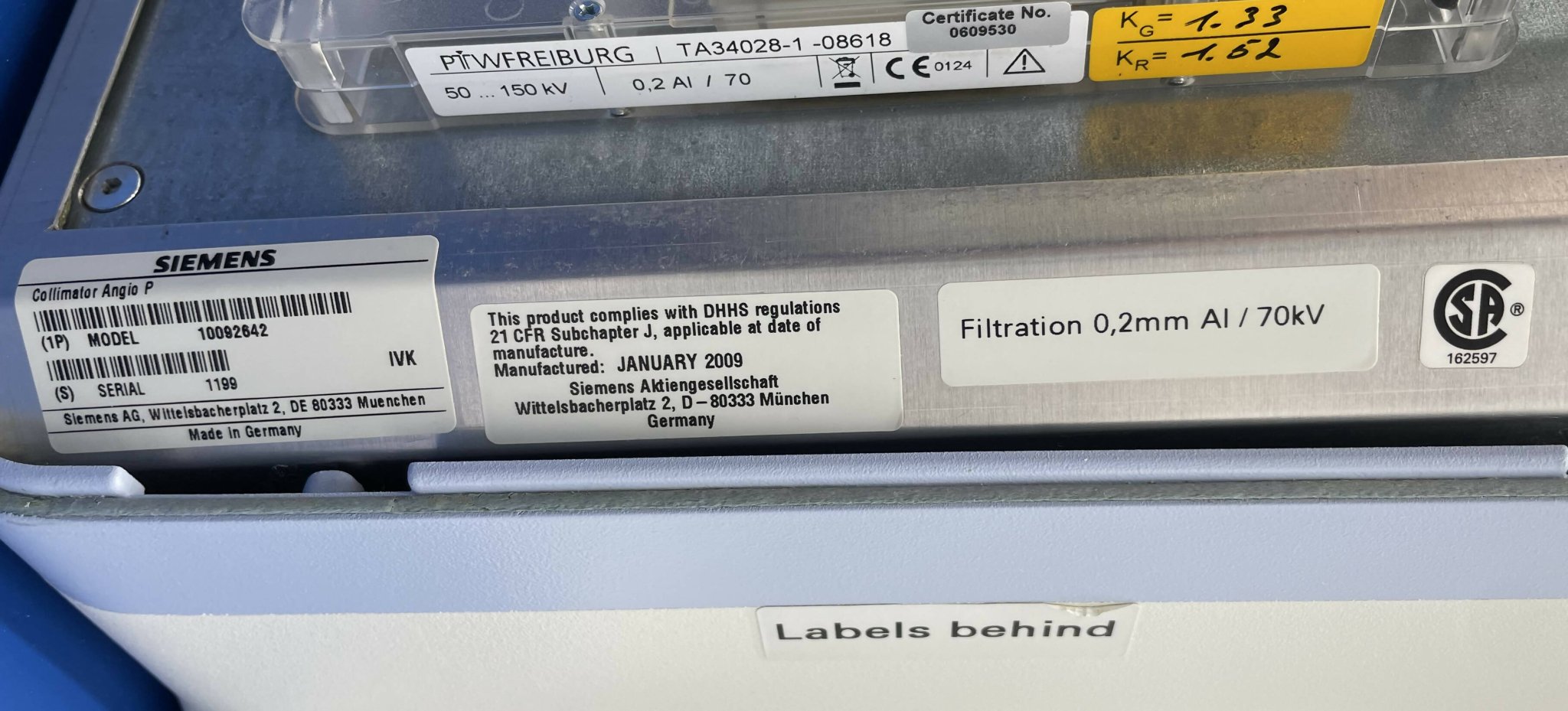 Siemens 10092642 - Multileaf Collimator AMC for Axiom Artis Angle | Alo Tech Solutions