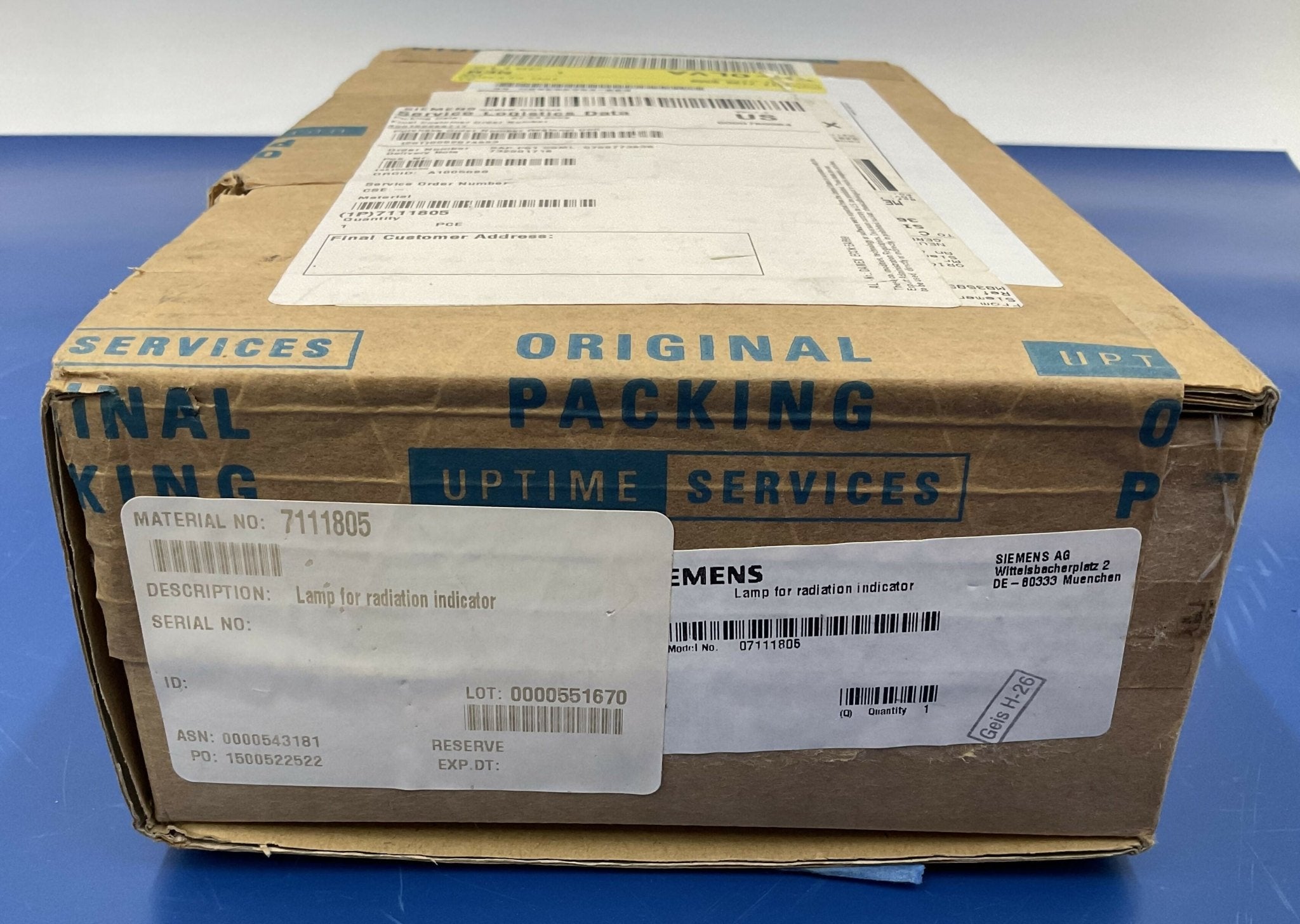NEW Lamp for radiation indicator (7111805/07111805 SIEMENS