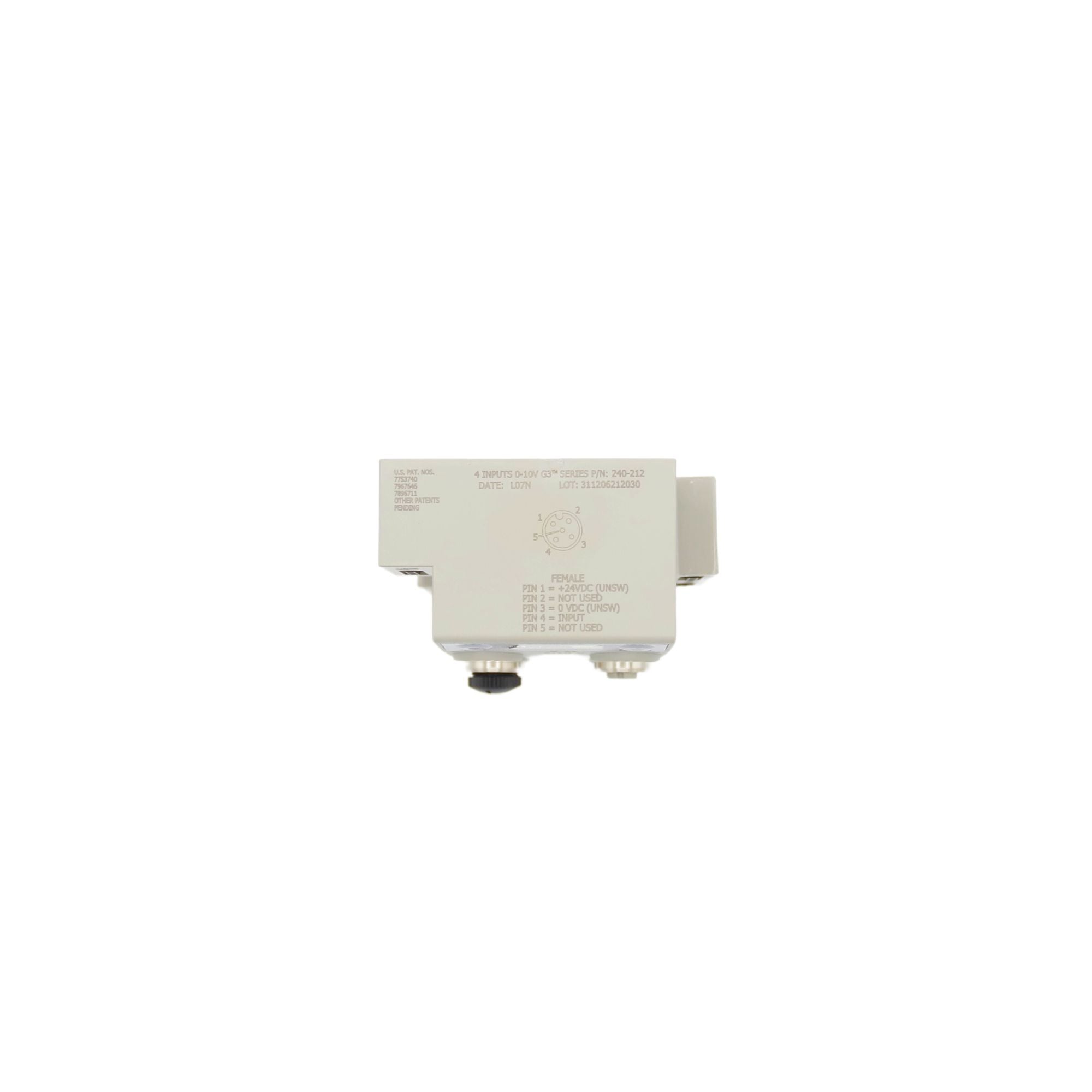 Numatics | Aventics Manifold part G3 4-Inputs Analog 0-10VDC 5 Pin Micro Connector | 240-212