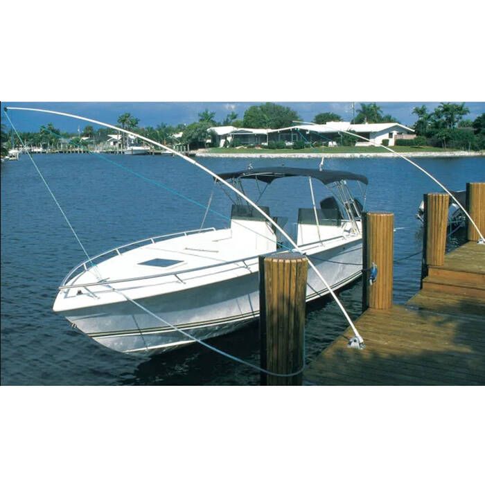 Taylor Made MW.120 Standard Mooring Whips, 1-Pair, Fixed 60 Deg Angle Base, for Boats Up to 18'-23'