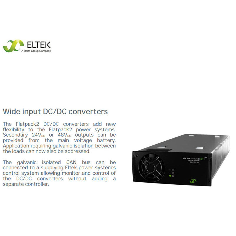 Eltek Flatpack2 HE DC/DC 1350W 18-75V/24V Converter Eltek Rectifier Module FP2 24V 48V DC Power Supply (241115.600/24111