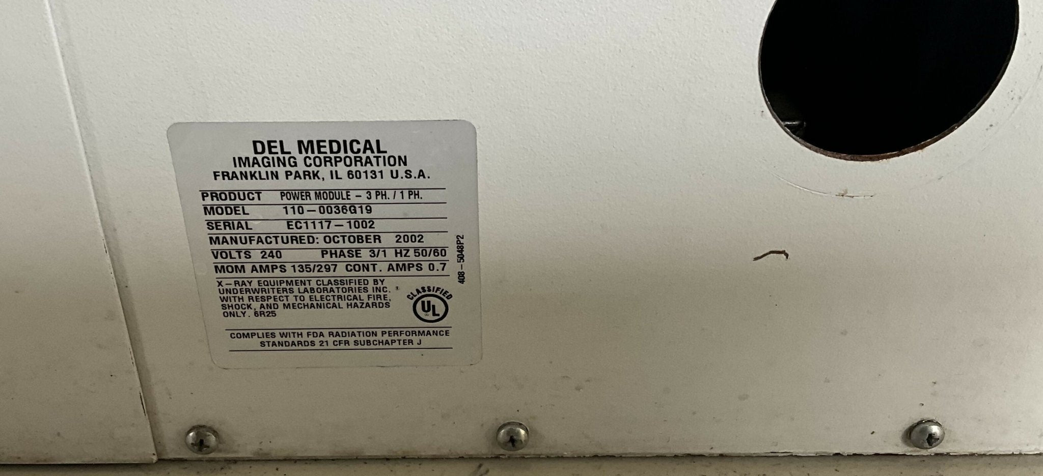 POWER MODULE-3PH,/1 PH. (110-0036G19 DEL MEDICAL