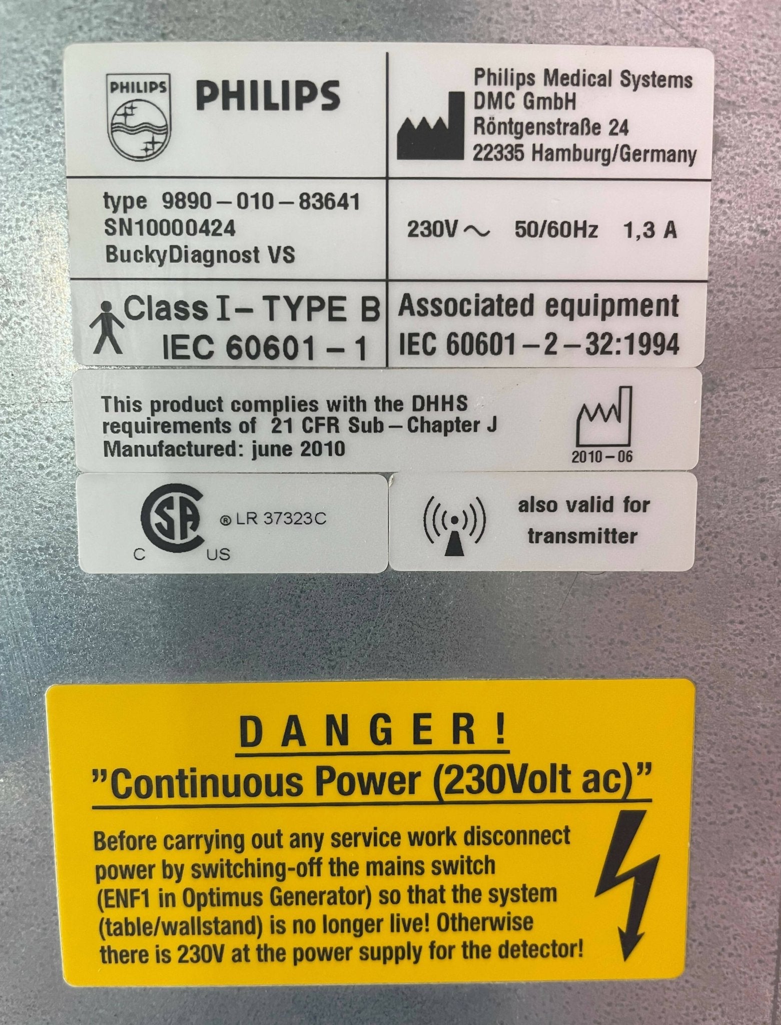 POWER SUPPLY MODULE W/PCB (9890-010-83641 PHILIPS