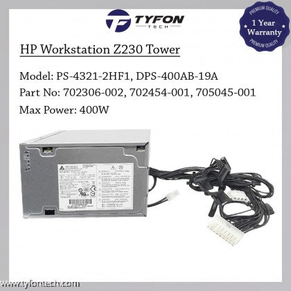 HP Workstation Z230 Tower Power Supply PSU 400W 704427-001 705045-001 860473-001 DPS-400AB-19 A (Refurbished