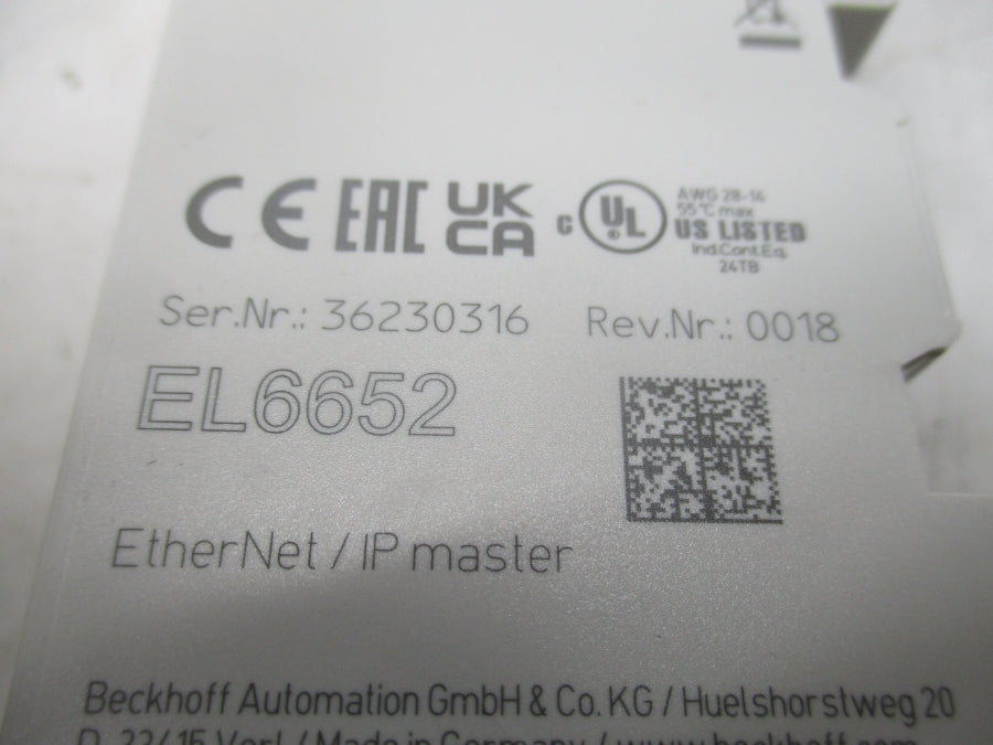 BECKHOFF EL6652 REV. 0018 NSMP