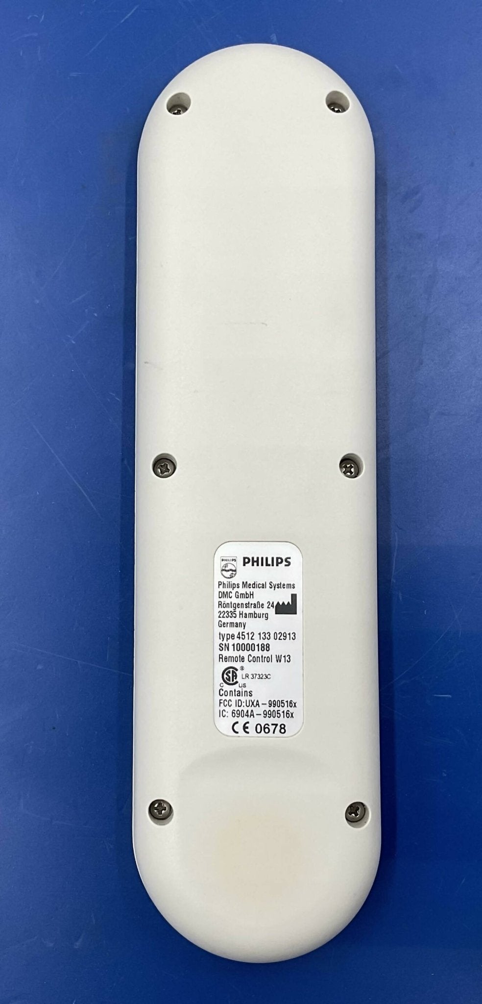 Philips 4512-133-02913 - Remote Control W13 X-Ray System Rear View | Alo Tech Solutions