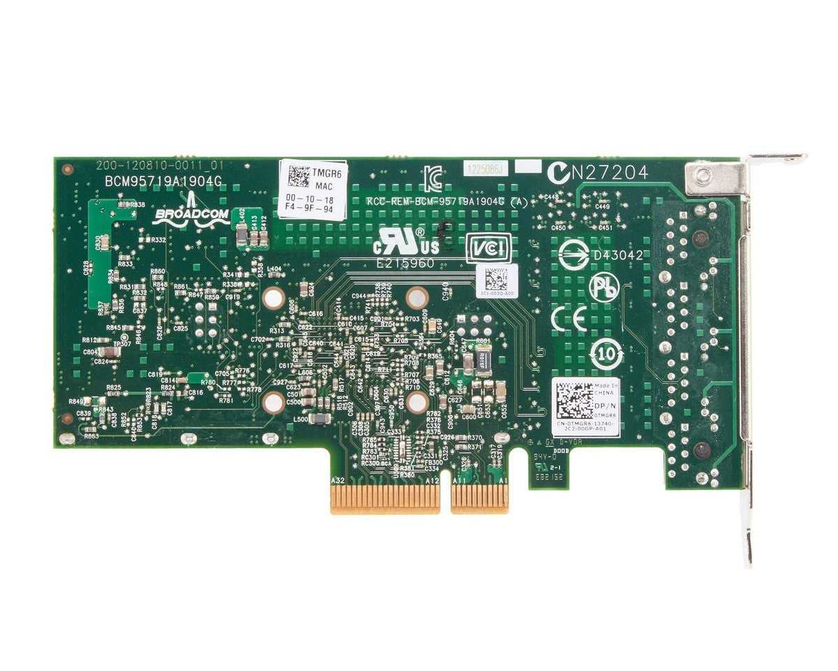 Dell Broadcom 5719 Quad Port 1GB RJ45 Low Profile|136741317838