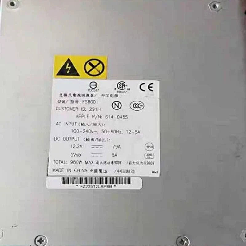 DPS-980BB-2 A 614-0454 661-5449 A1289 for Mac Pro 980W Apple Power Supply|166433122827