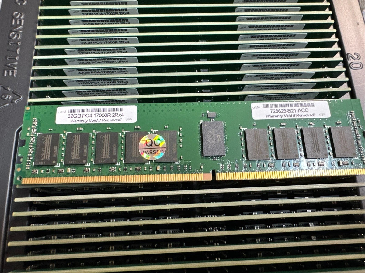 HP 752370-091 32GB (1X32GB 2RX4 PC4-2133P DDR4 Server Memory 728629-B21