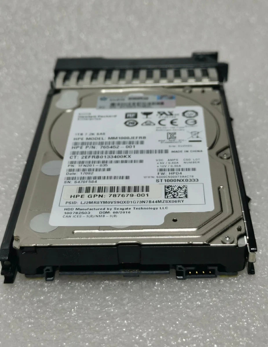 HPE 787652-001 1TB MSA J9F50A 12G SAS 7.2K SFF 2.5"512E MIDLINE HDD|406259481764