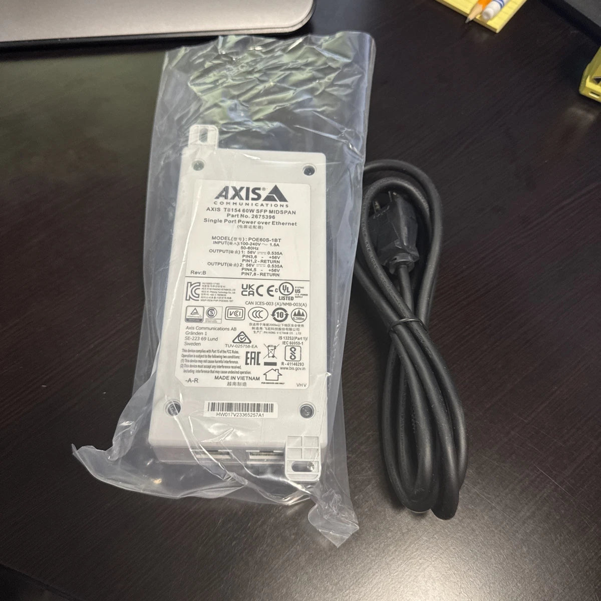 AXIS COMMUNICATION, 5901-001-01, T8154 60W SFP MIDSPAN, POE60S-1BT 56V, Free Shi|177632759634