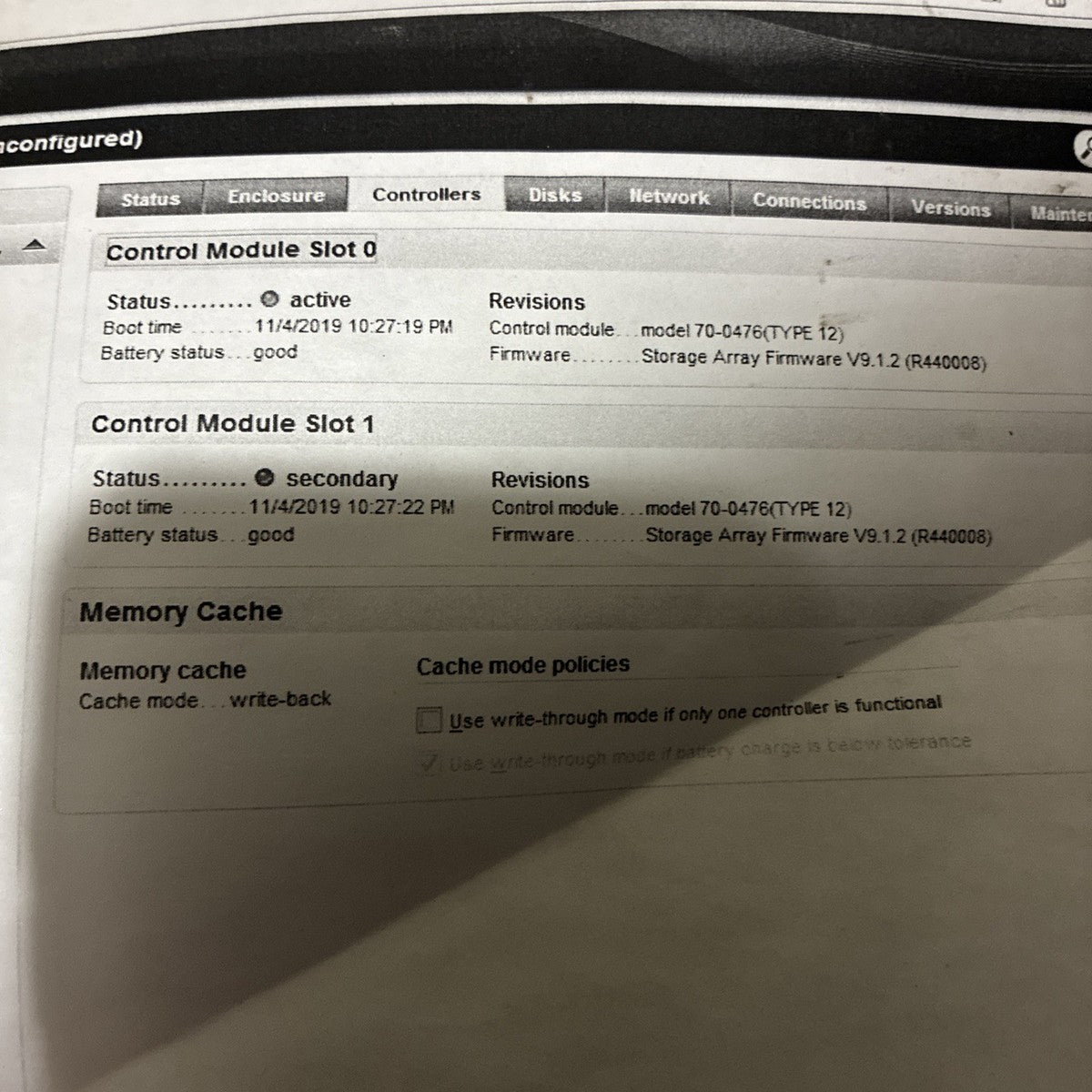 Dell EqualLogic Type 12 Control Module E09M E09M001 HRT01 A01|366040413728