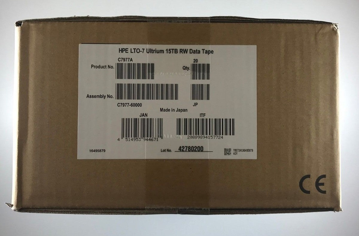 HP / HPE LTO7 Tape C7977A (20 PACK) Ultrium Backup Tape Cartridge 6TB/15TB- NEW |154469012594