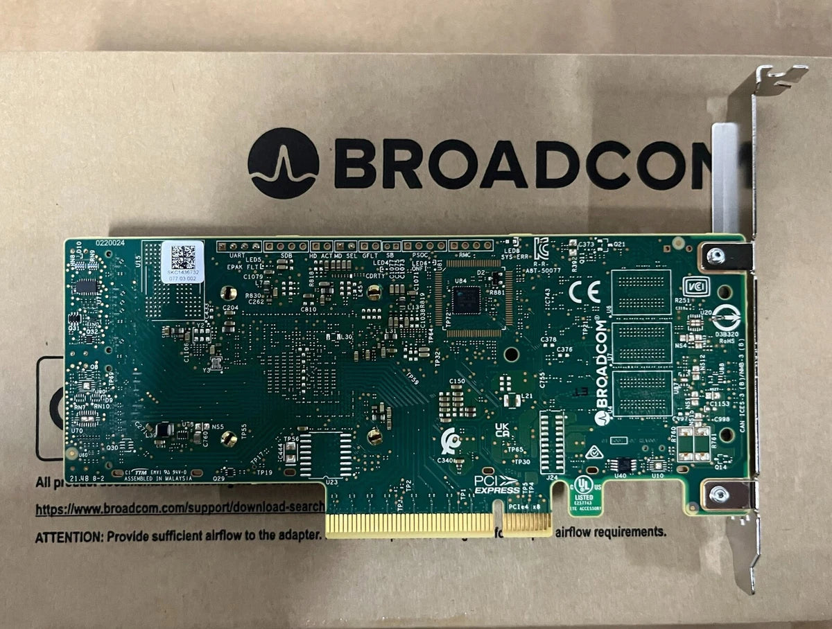 New Broadcom HBA 9500-8i Tri-Mode Storage Cntroller SATA 6Gb/s SAS 12Gb/s PCIe