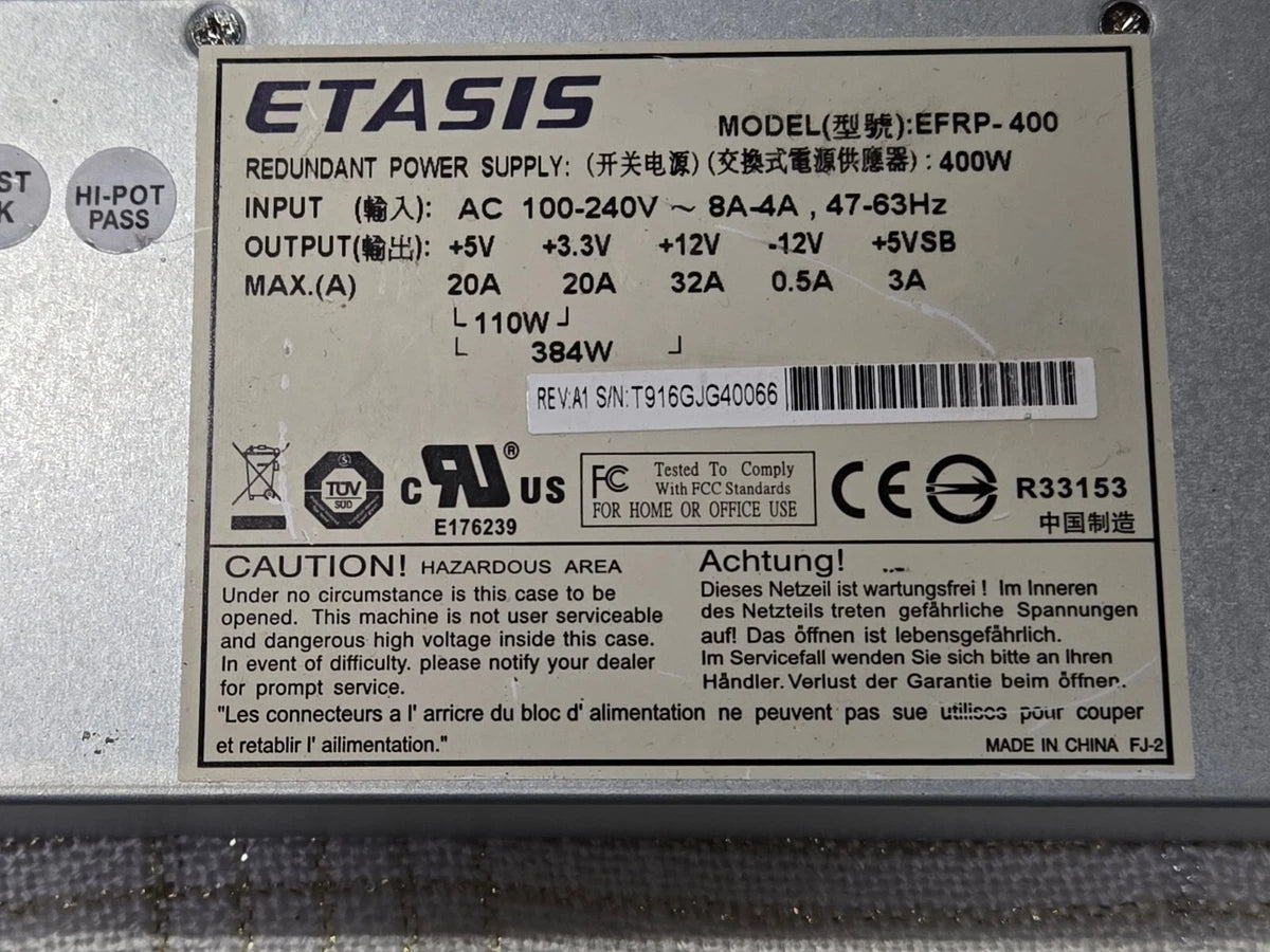 ETASIS Power Supply Unit EFRP-400INF 400W AC 100-240V|356773390253