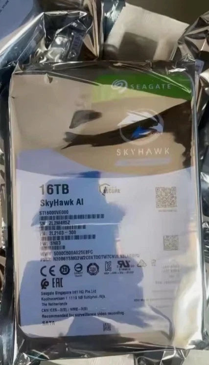 Lot of 20 Seagate ST16000VE000 SkyHawk 16TB Hard Drive