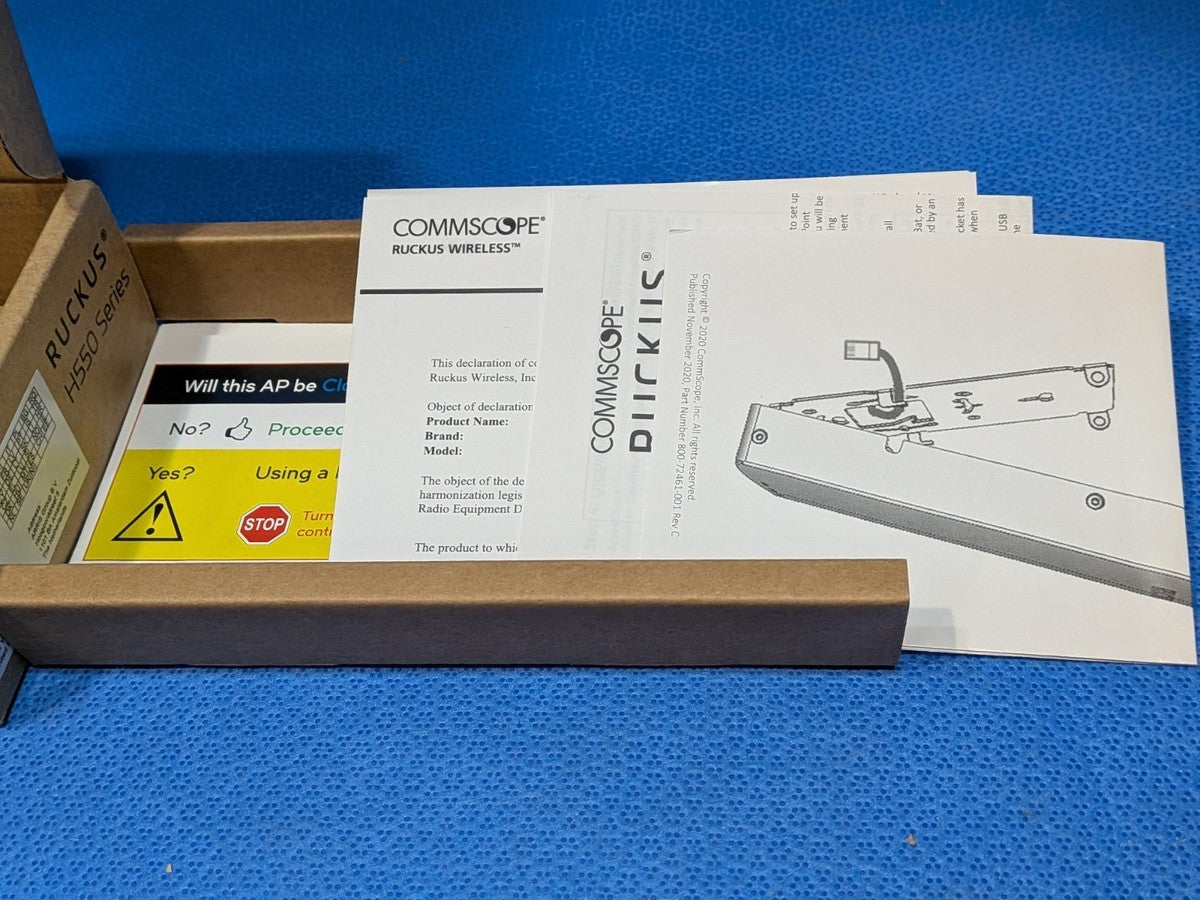 Ruckus H550 Wi-Fi 6 Wall-Mount Access Point 901-H550-US00 Indoor White