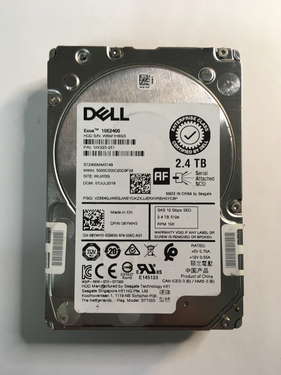 *LOT OF 19* DELL 2.4TB 10K 12Gb/s 2.5" SAS ST2400MM0149 DP/N 08YWH3 *512 FORMAT|236516595567