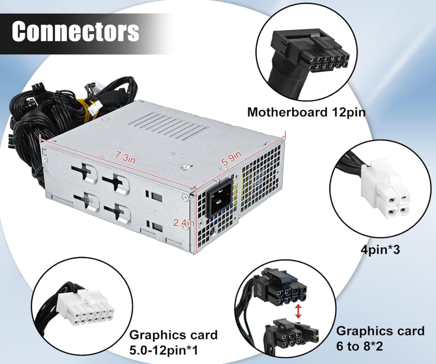 For Dell T3660 3680 R15 R16 1350W AC1350EPF-01 Power Supply KV63M 74HMF V1M9K|146861613651