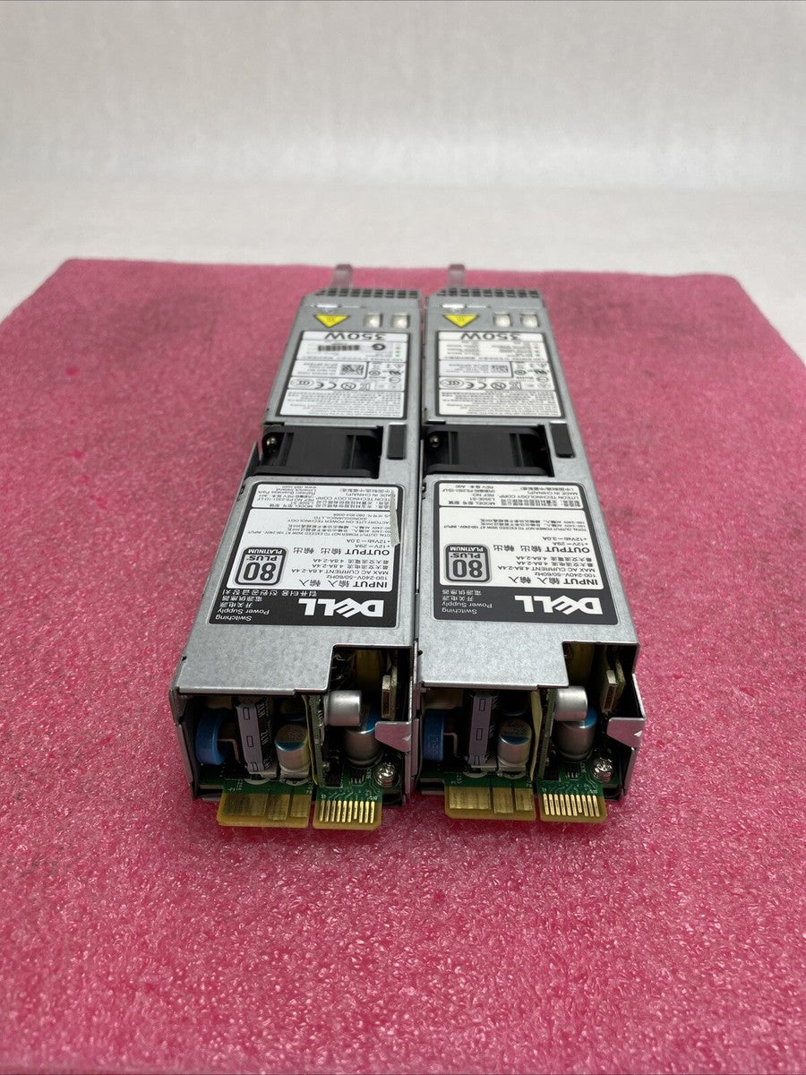 Dell P7GV4 80 Plus Platinum 350W Switching Power Supply Lot of 2|186736659642