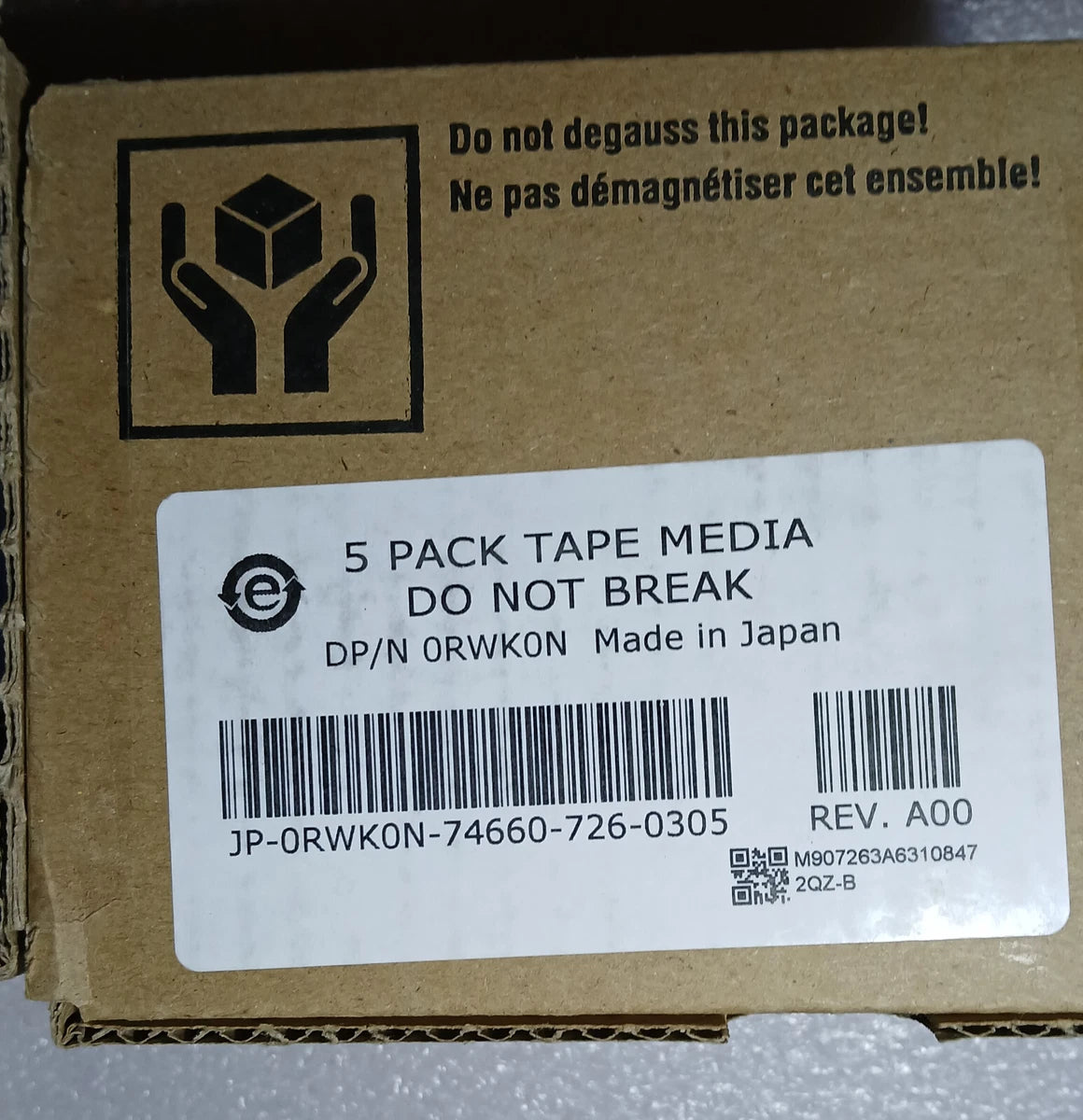 NEW - Dell 3W22T LTO-6 Tape Media, P/N 03W22T (Qty. 5 Piece) 5 pack LTO6 0RWK0N|115901455039