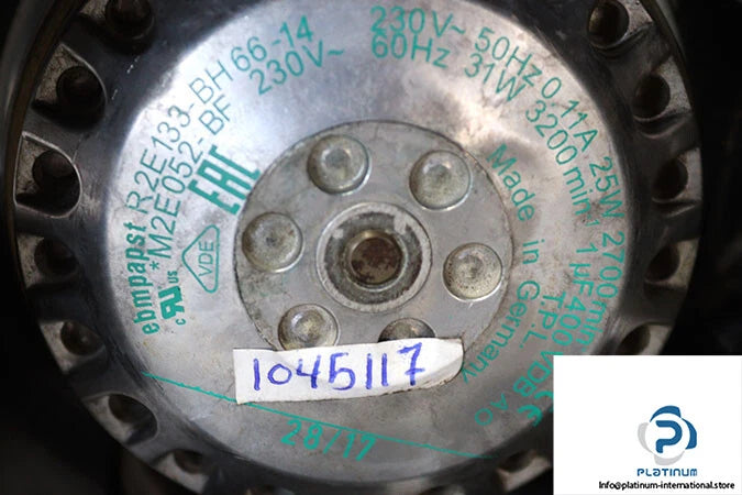 EBMPAPST R2E133-BH66-14 CENTRIFUGAL FAN|256450137008