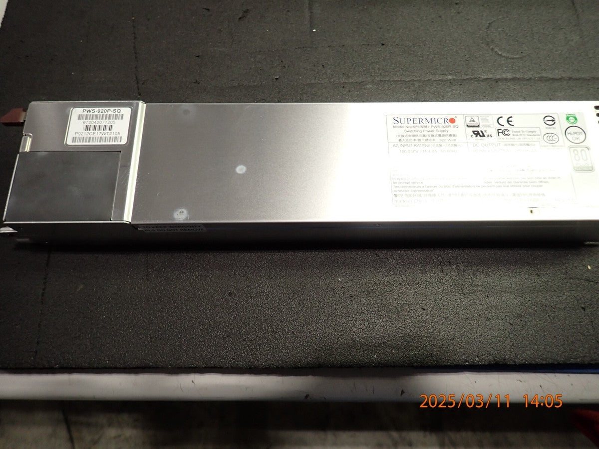 Supermicro PWS-920P-1R 920W 80 Plus Platinum 1U Server Redundant Power Supply|256978436418