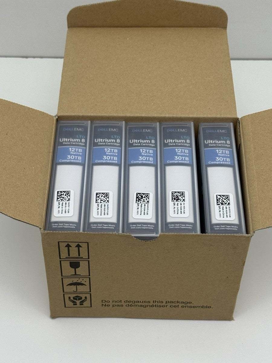 5x DELL EMC 0Y577J LTO ULTRIUM 8 DATA CARTRIDGE 12TB NATIVE 30TB COMPRESED Y577J|365688967541