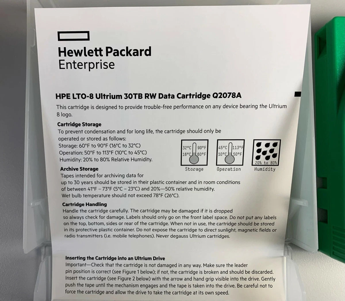 HP LTO-8 Tape Cartridge (5 Pack #Q2078A Ultrium 30TB- Storage Data - NEW