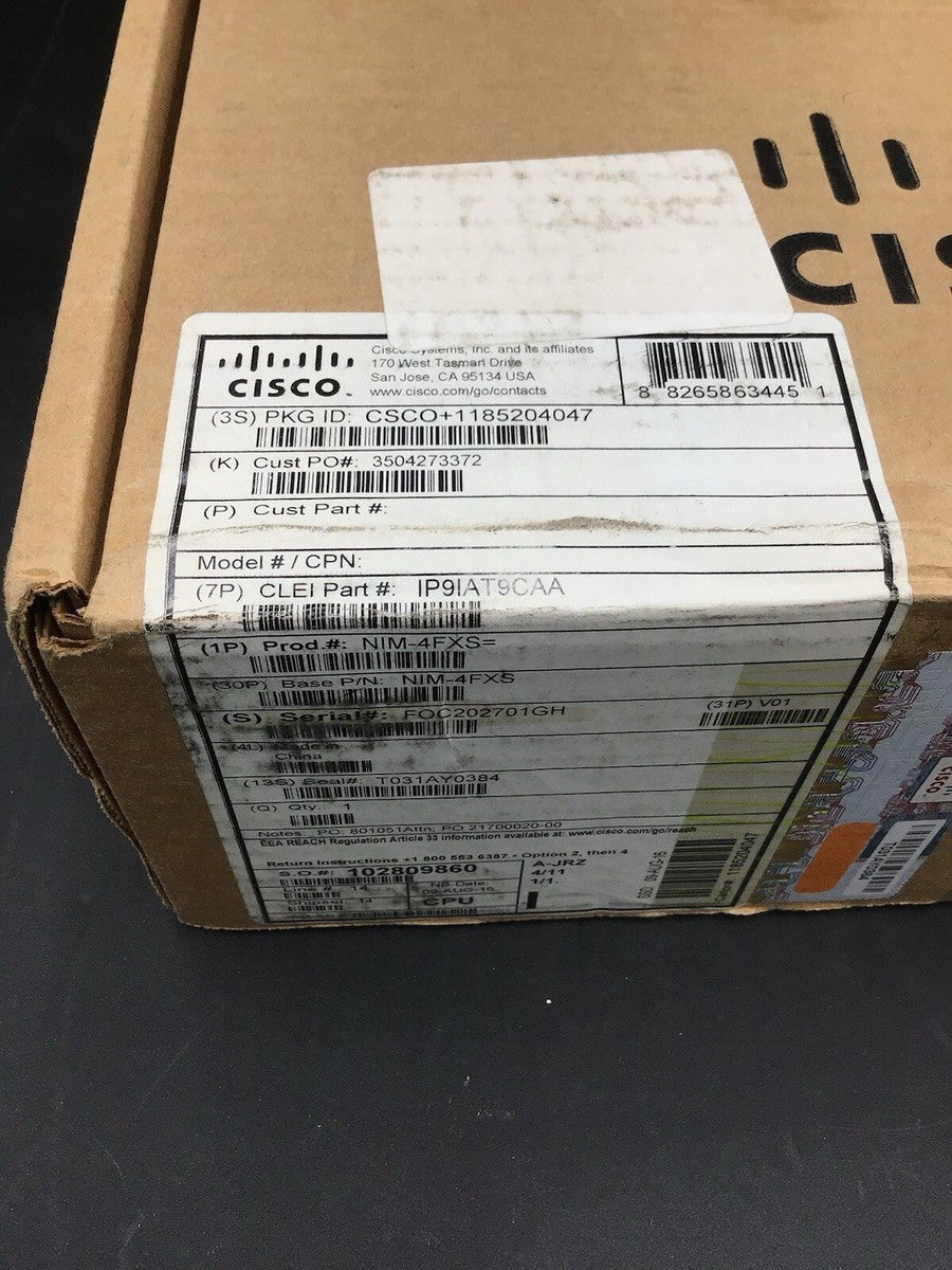 New Original Cisco NIM-4FXS 4-Port Network Interface FREE SHIPPING