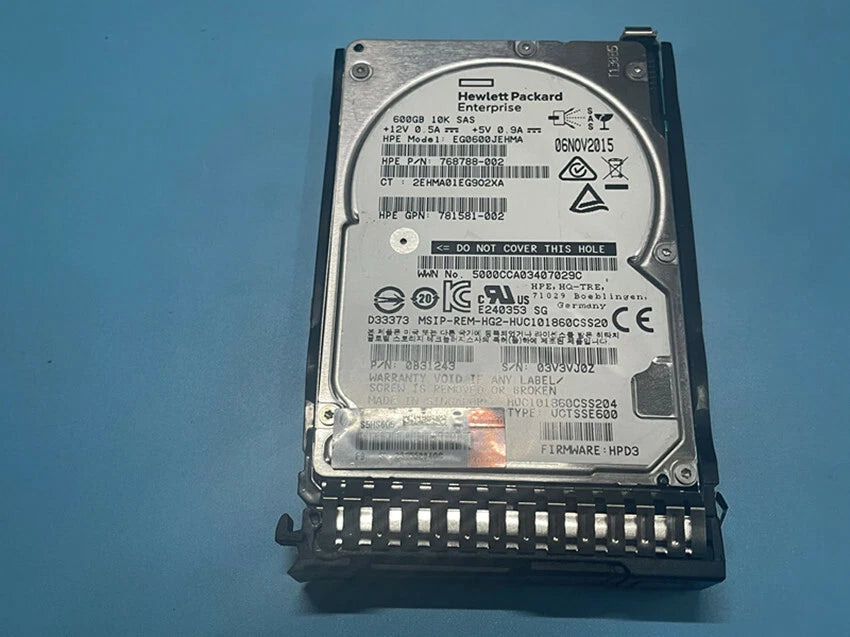 781516-B21 HP 600GB 12G SAS 10K SFF 2.5" SC HDD 781577-001|187583878692