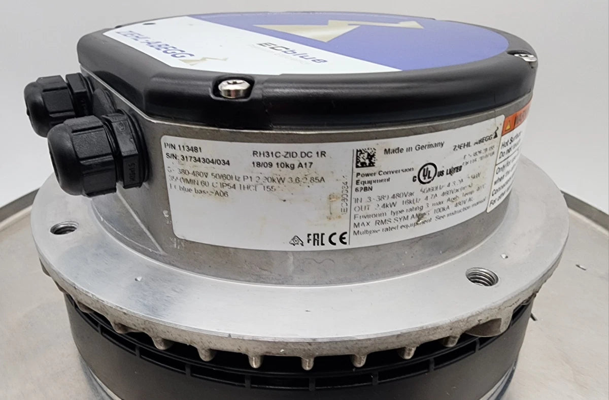ZIEHL-ABEGG RH31C-ZID. DC 1R  113481, Centrifugal Fan *NDA AVAILABLE*|365963772526