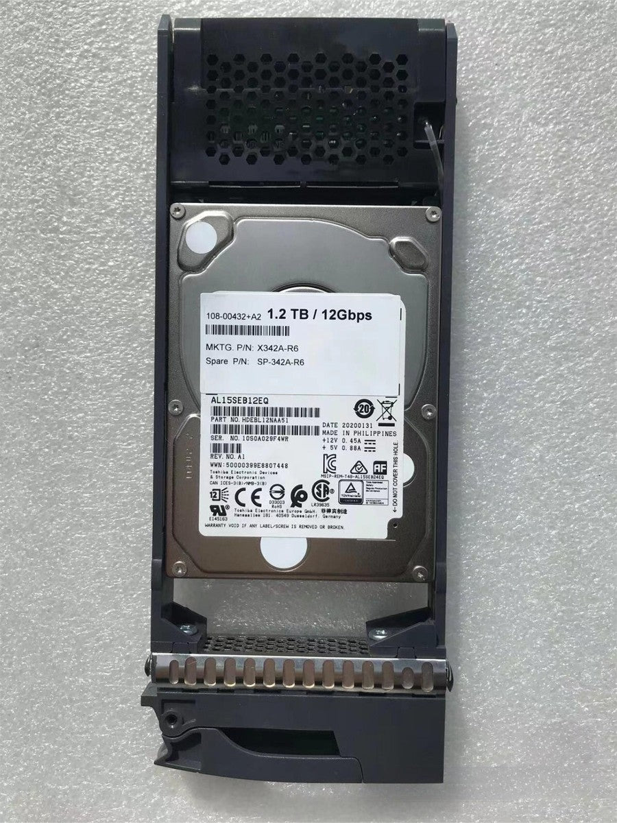 NetApp X342A-R6 SP-342A-R6 hard disk 1.2TB 10K SAS 1.2T 2.5 ds224c