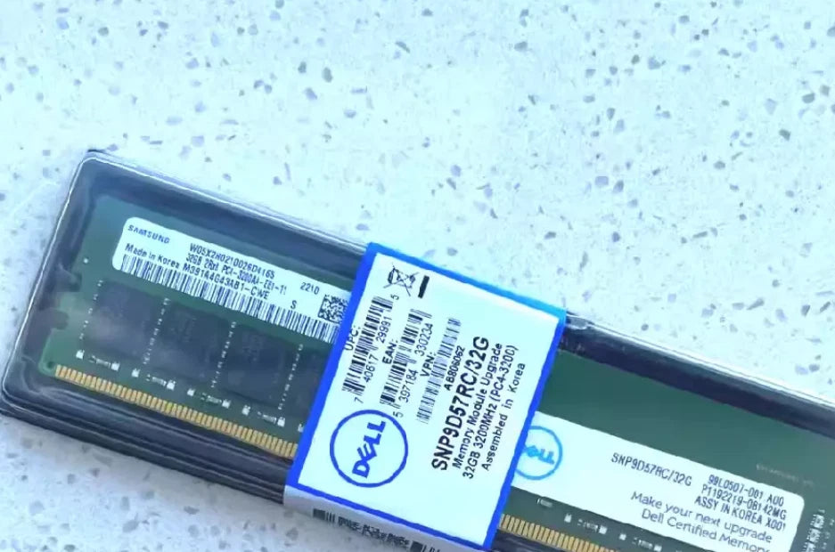 NEW Dell SNP9D57RC/32G AB806062 32GB 2RX8 DDR4 PC4-3200 UDIMM ECC RAM Memory