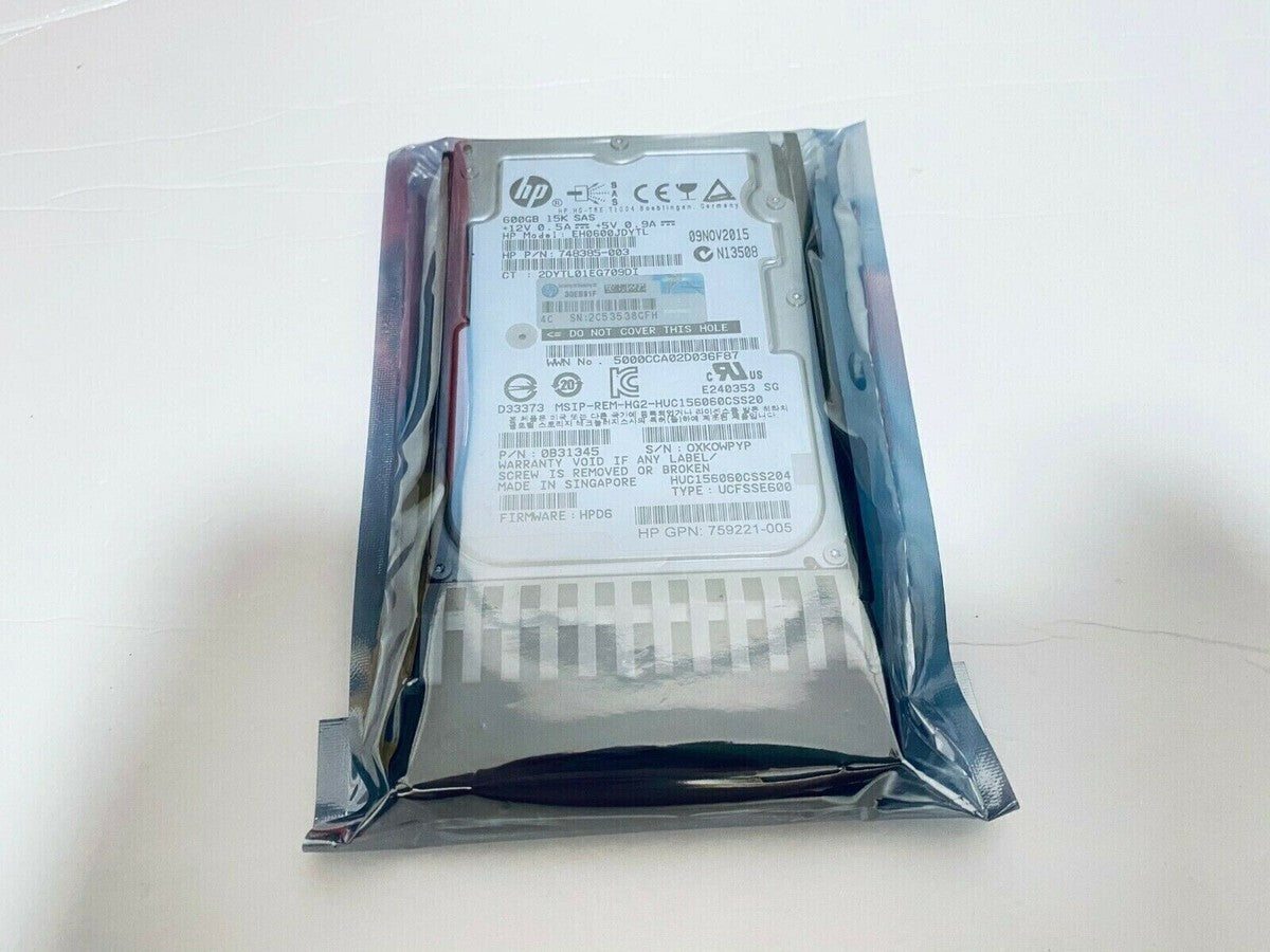 New HP 787642-001 J9F42A MSA 600GB SAS 12Gb/s 15K SFF 2.5IN DUAL PORT ENT HDD US|167669096486