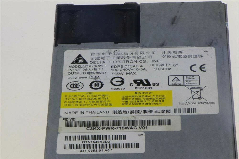 ONE C3KX-PWR-715WAC Power Supply for 3750-X/3560-X Cisco|317478661126