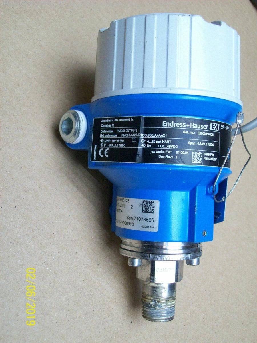 PMC51-AA21JD1CGJRKJA+AAZ1 ENDRESS + HAUSER PRESSURE TRANSMITTER CERABAR M