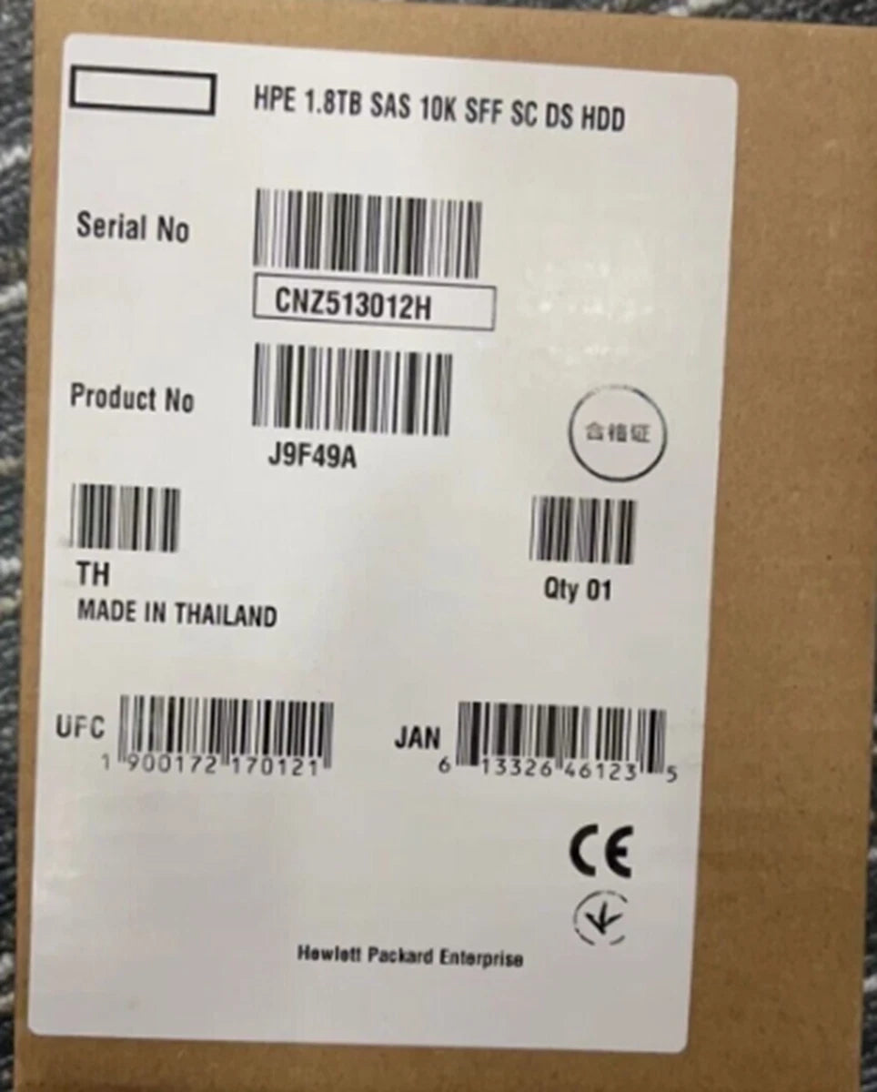 New J9F49A 787649-001 HPE MSA 1.8TB 2.5" SAS 10K 12G SFF BC HDD Hard Drive|167791538470