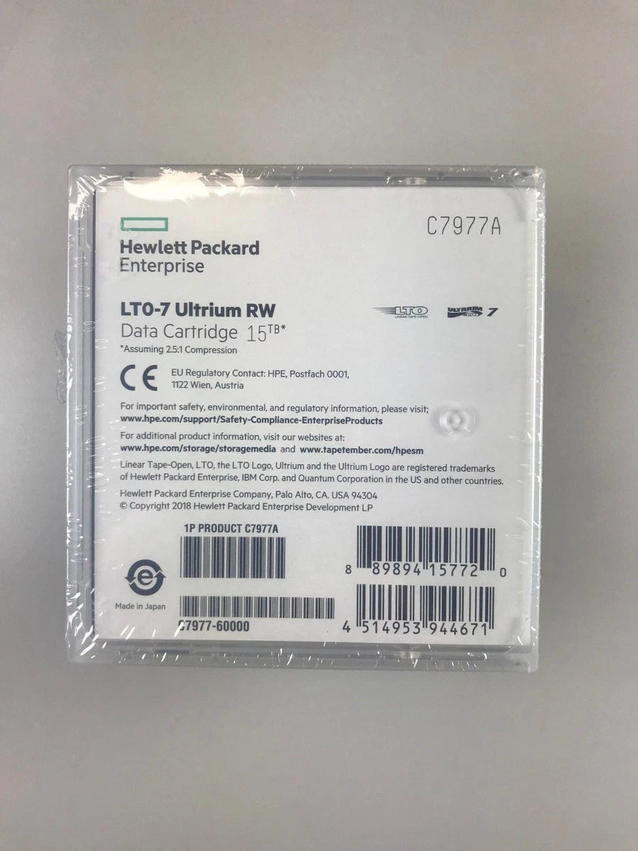 HP / HPE LTO7 Tape Cartridge (10 PACK) C7977A Data Backup Storage  6TB/15TB -NEW|153197272550