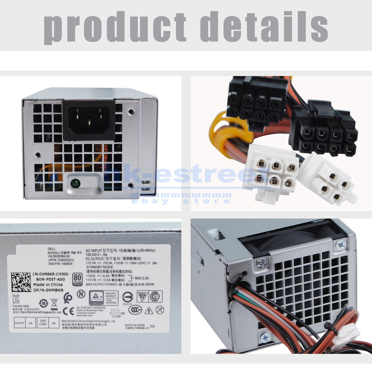 New For Dell G5 5090 Optiplex 5060 7060 7080MT 360W Power Supply PSU HU360EBM-00|175837978095