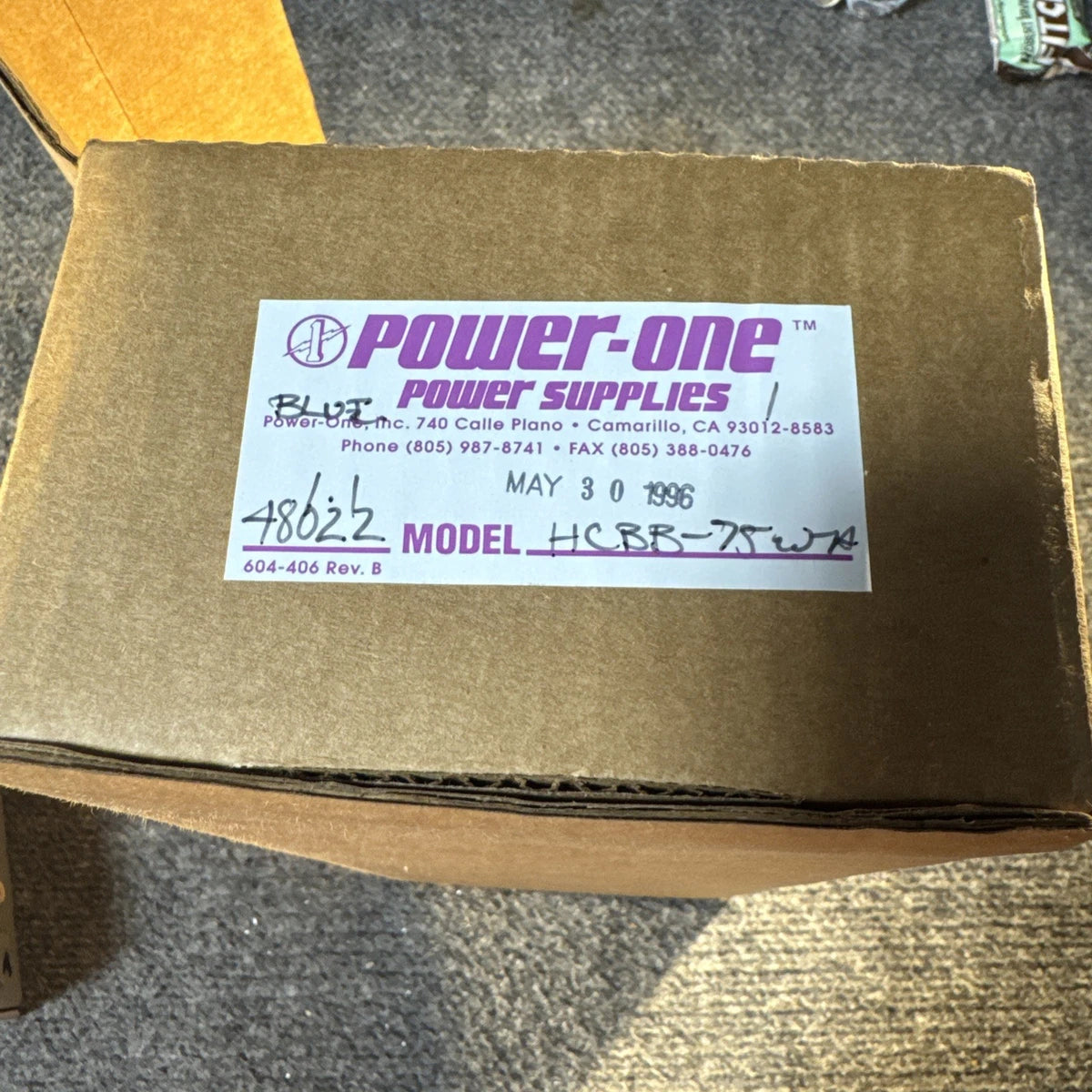 Power-One HCBB-75W-A Power Supply — New Old Stock — Untested