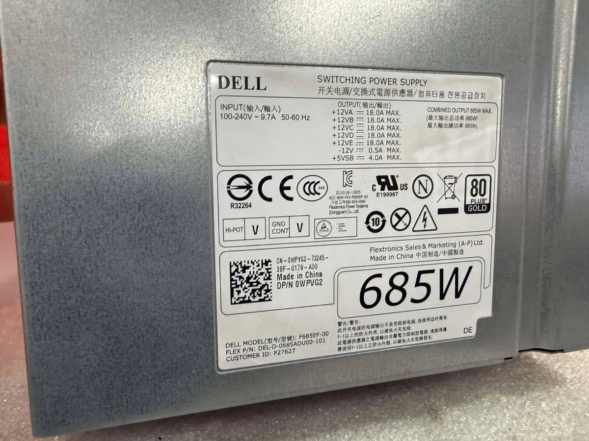 Dell 0WPVG2 685W Power Supply PSU Precision T7910 T5610|197042427638