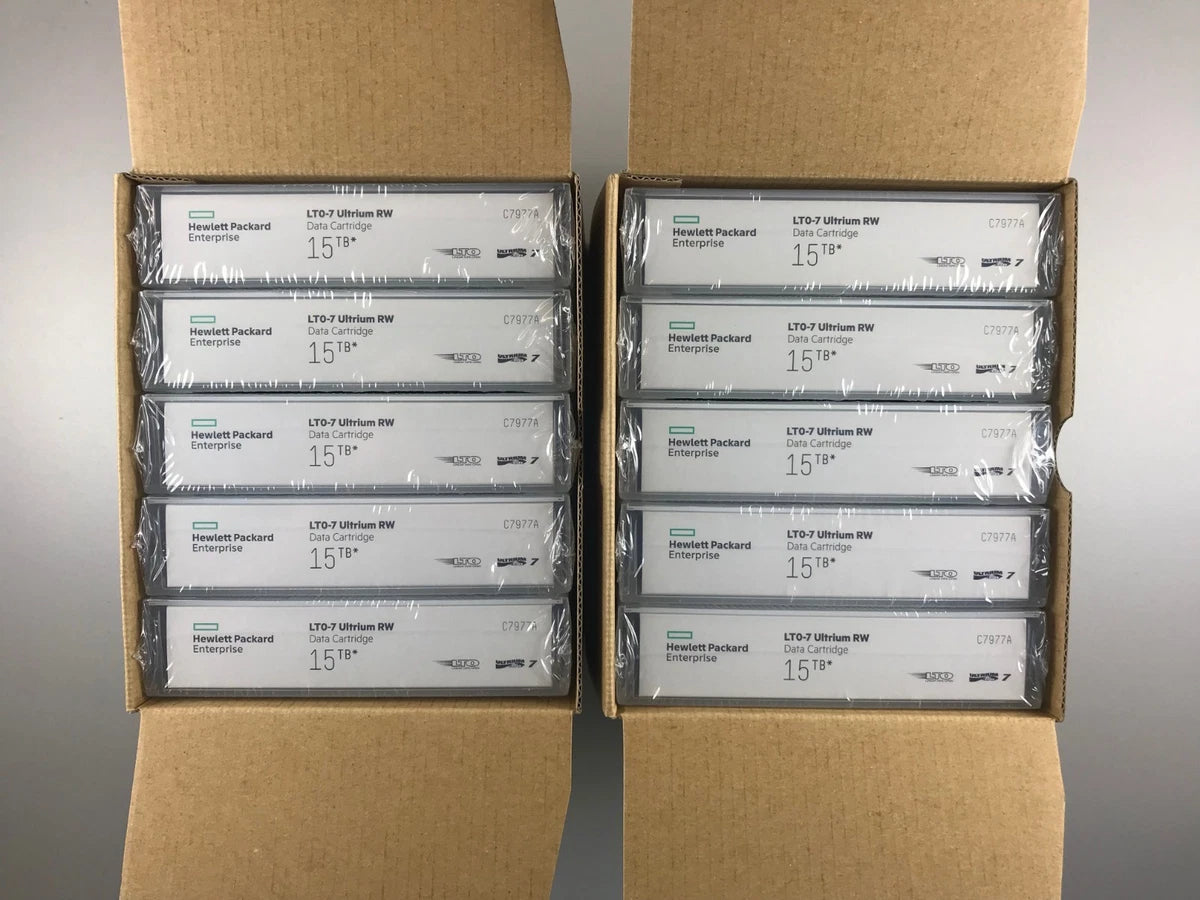 HP / HPE LTO7 Tape Cartridge (10 PACK) C7977A Data Backup Storage  6TB/15TB -NEW|153197272550