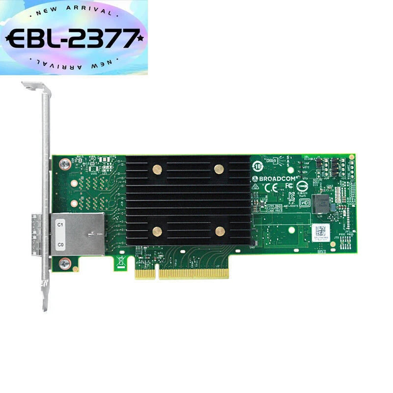 Broadcom HBA 9500-8e Tri-Mode storage controller SATA 6Gb/s SAS 12Gb/s PCIe New