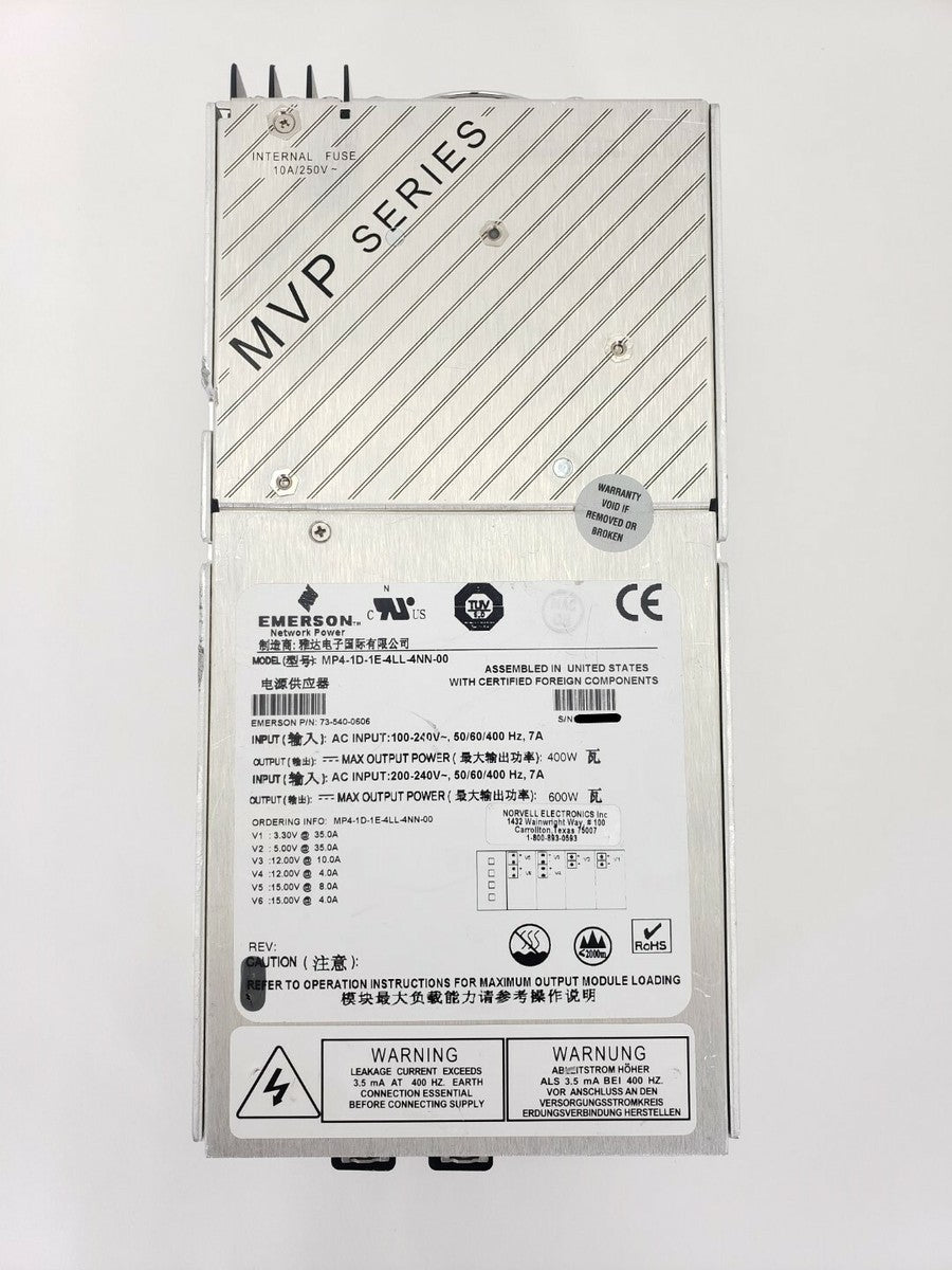 EMERSON Industrial MVP SERIES MP4-1D-1E-4LL-4NN-00 Power Supply MPN 73-540-0606|116553490788